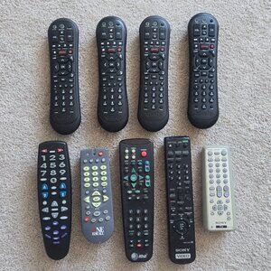 Remote Controls Bundle of 9 Assorted